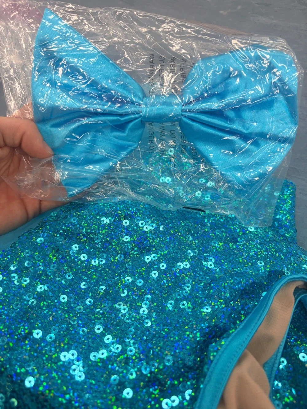 Weissman Teal Sequin Dance Costume